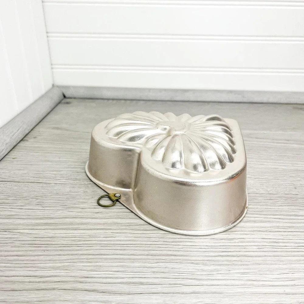 Vintage‎ Copper Heart Jello Mold: 1960s Kitchen Wall Decor